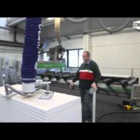Vacuum Tube Lifter JumboErgo for Loading and Unloading CNC Woodworking Centers | Schmalz